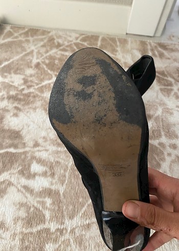 Trendyol & Milla Siyah Süet Goth Stiletto Topuklu Ayakkabı