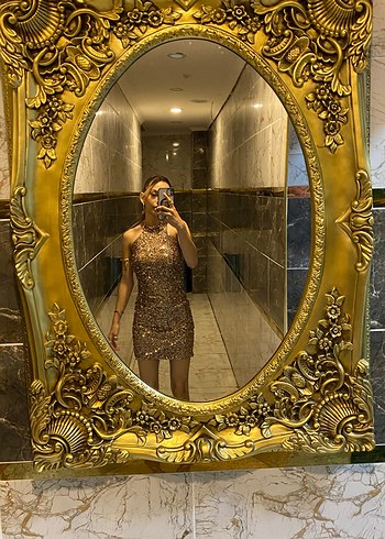 Mini abiye şampanya rengi - Görsel 4