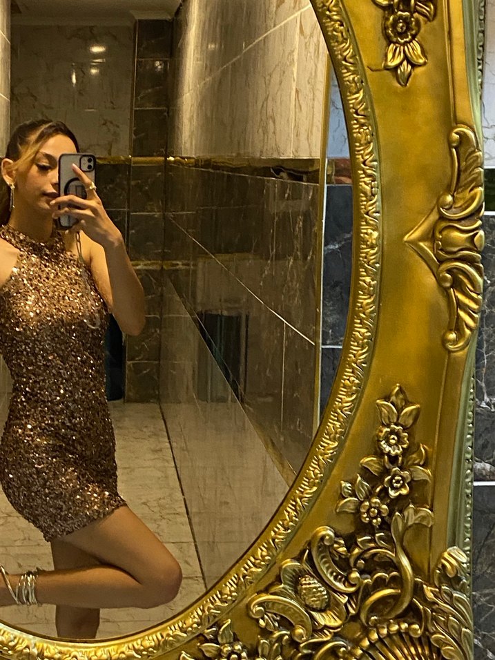 Mini abiye şampanya rengi - Görsel 2