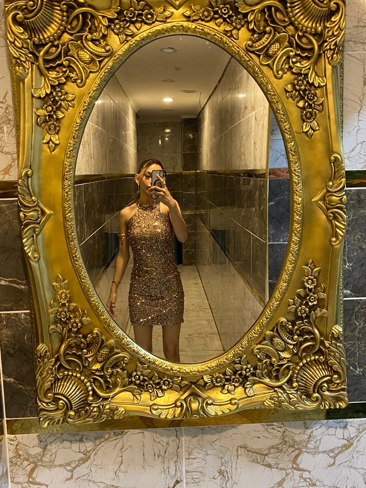 Mini abiye şampanya rengi - Görsel 4