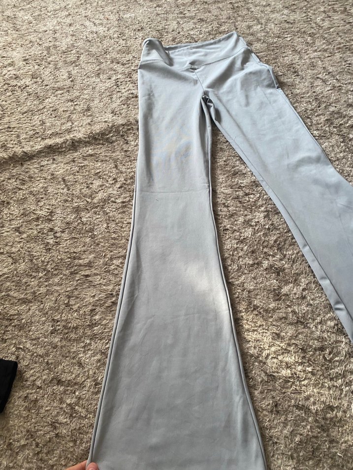 Gri Kadın Normal Boy İspanyol Paça Pantolon - Görsel 2