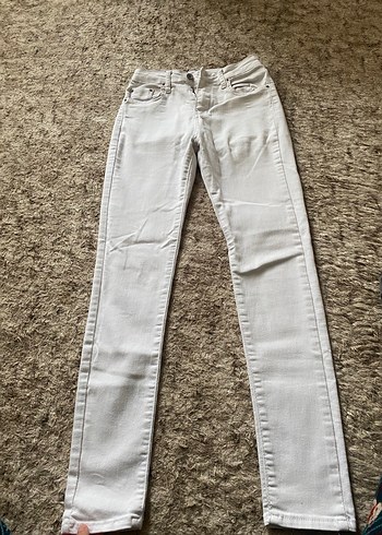 Beyaz Kadın Kot Pantolon skkiny jean - Görsel 2