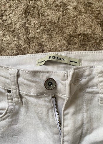 Beyaz Kadın Kot Pantolon skkiny jean - Görsel 3