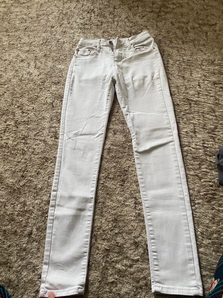 Beyaz Kadın Kot Pantolon skkiny jean - Görsel 2