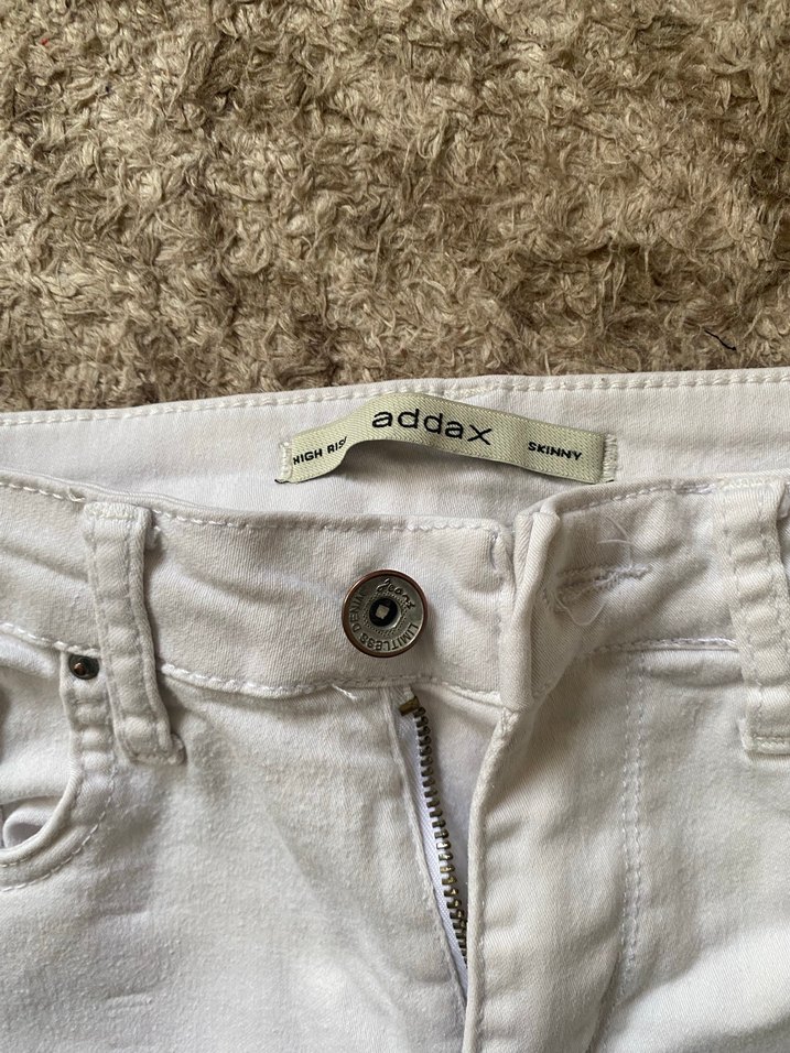 Beyaz Kadın Kot Pantolon skkiny jean - Görsel 3