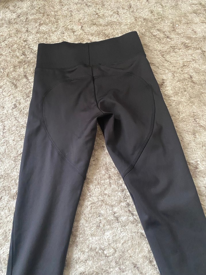 Siyah Elastik Kadın Spor Tayt push up - Görsel 3