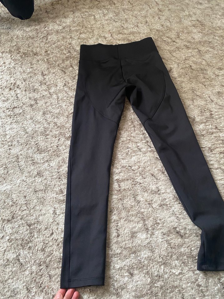 Siyah Elastik Kadın Spor Tayt push up - Görsel 4