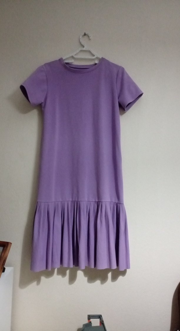 Mor Pilili Midi Kadın Elbise - Görsel 2