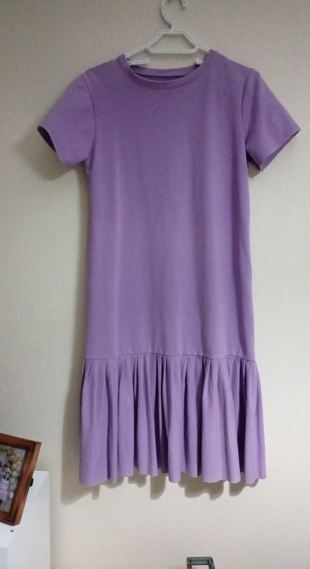 Mor Pilili Midi Kadın Elbise - Görsel 3