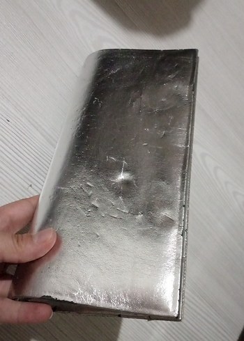 Beden Parlak Yılan Desenli metalik gri Kadın Portföy Çanta