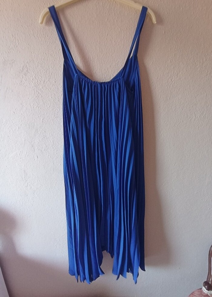 Şifon piliseli elbise - Görsel 2