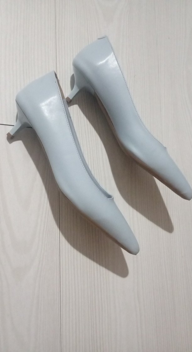 Bebe mavisi Minimalist Stiletto Topuklu Kadın Ayakkabı - Görsel 2