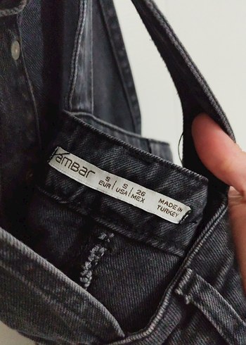 Kadın Siyah Denim Midi Tulum Elbise - Görsel 3