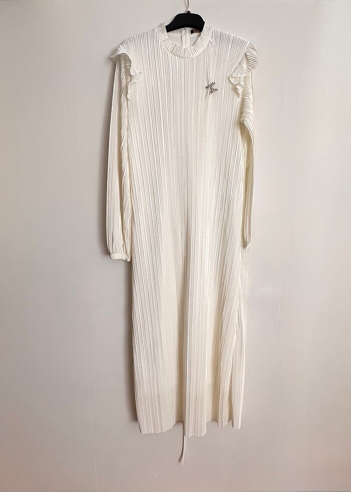 Pileli elbise - Görsel 2