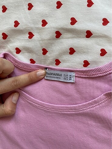 Stradivarius pembe basic crop stradivarius