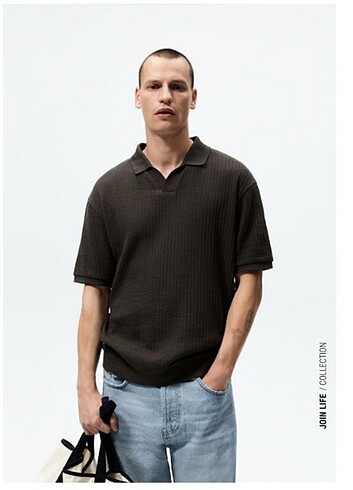 Ajurlu polo yaka t-shirt 