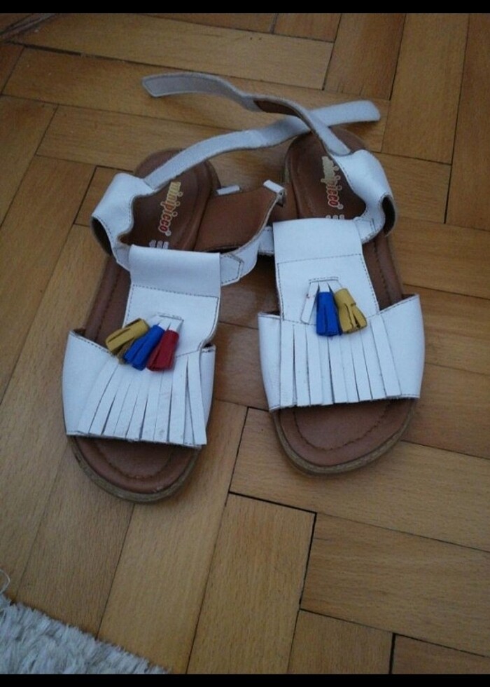 Minipicco marka hakiki deri sandalet - Görsel 2