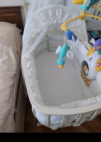 Ekru Bebek Beşiği ve Sepeti - Görsel 3