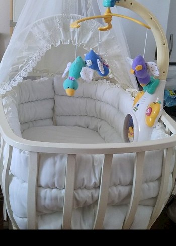 Ekru Bebek Beşiği ve Sepeti - Görsel 2