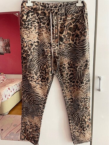 Leopar Likralı Pantolon - Görsel 5