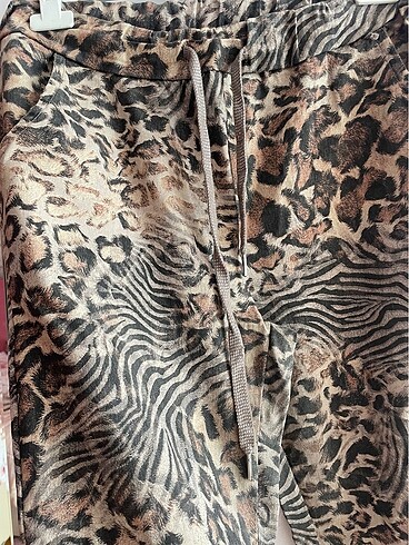 Leopar Likralı Pantolon - Görsel 2