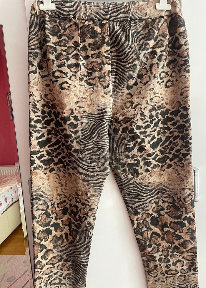 Leopar Likralı Pantolon - Görsel 4