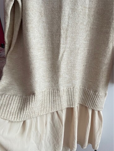 Krem Kazak Elbise - Görsel 2