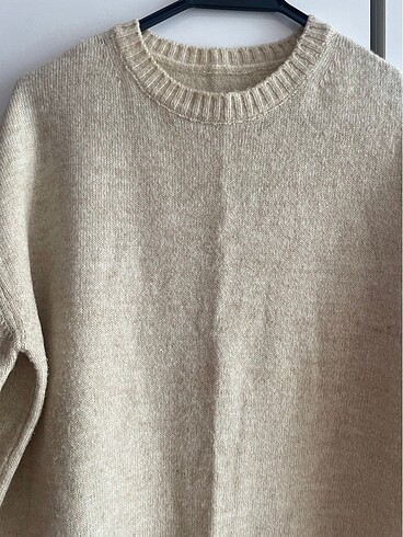 Krem Kazak Elbise - Görsel 4