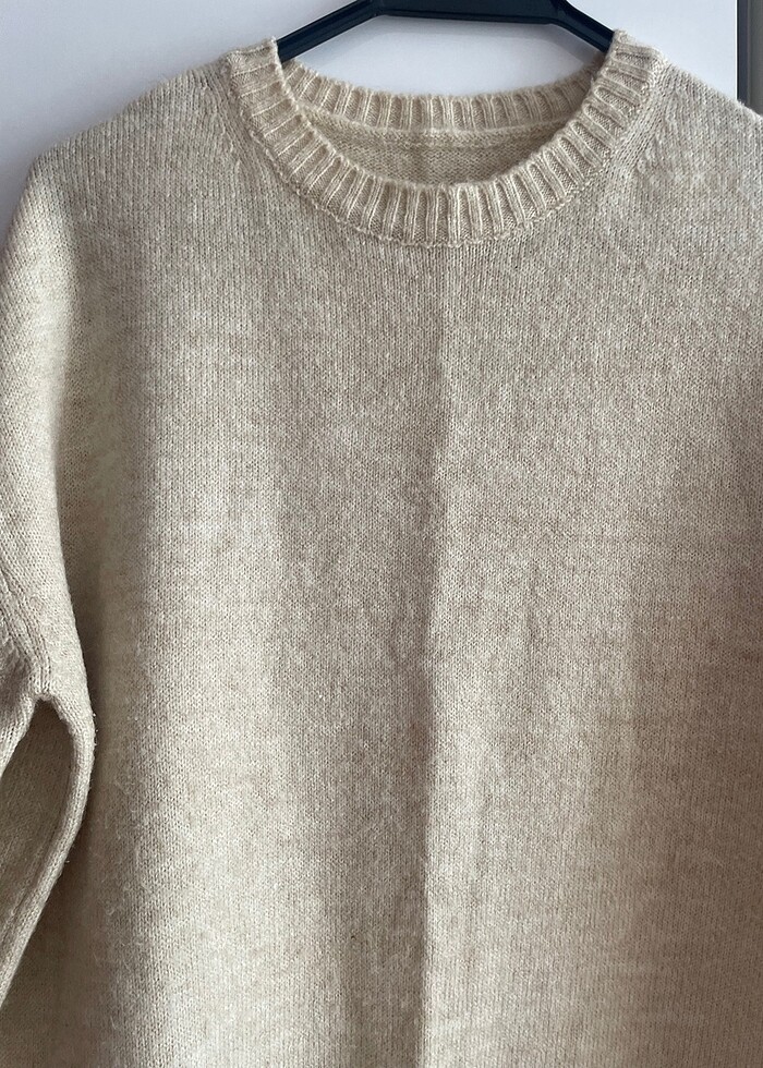 Krem Kazak Elbise - Görsel 4