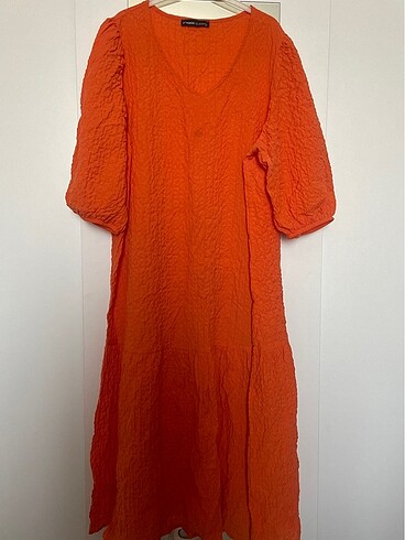 Turuncu Renk Lcw Elbise - Görsel 3