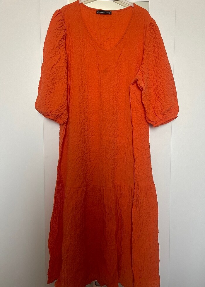 Turuncu Renk Lcw Elbise - Görsel 3