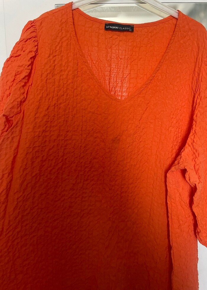 Turuncu Renk Lcw Elbise - Görsel 4