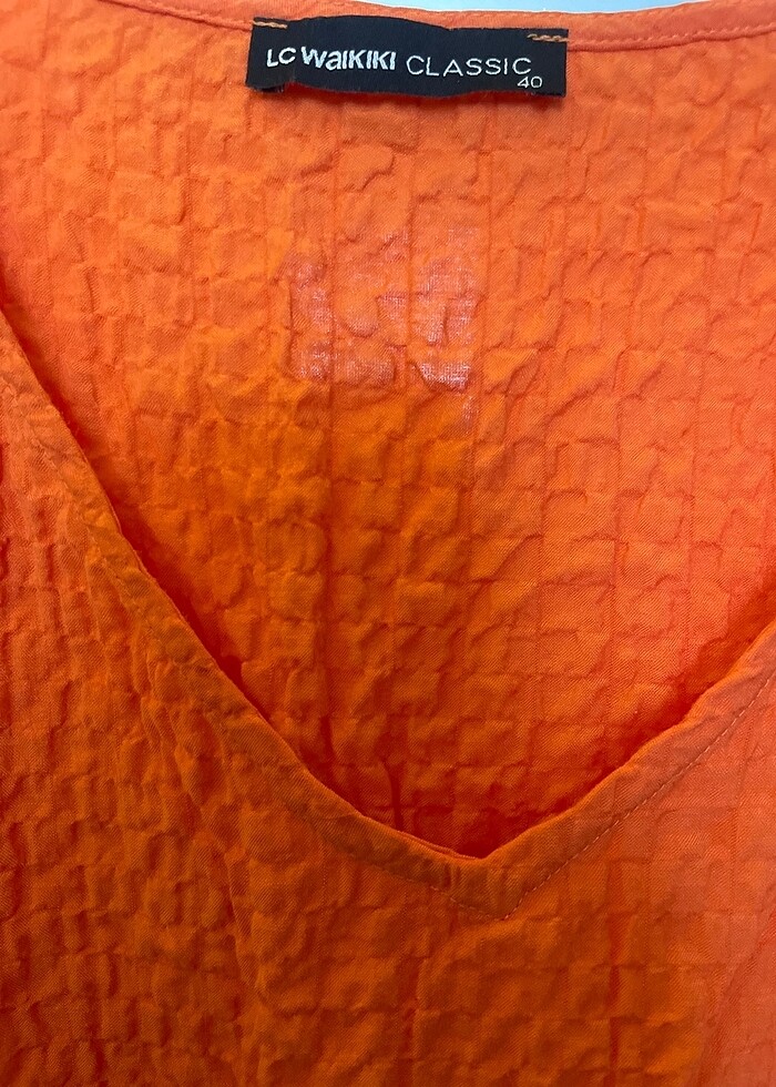 Turuncu Renk Lcw Elbise - Görsel 5