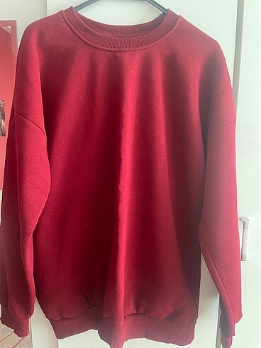 Kırmızı Kalın Sweatshirt - Görsel 2