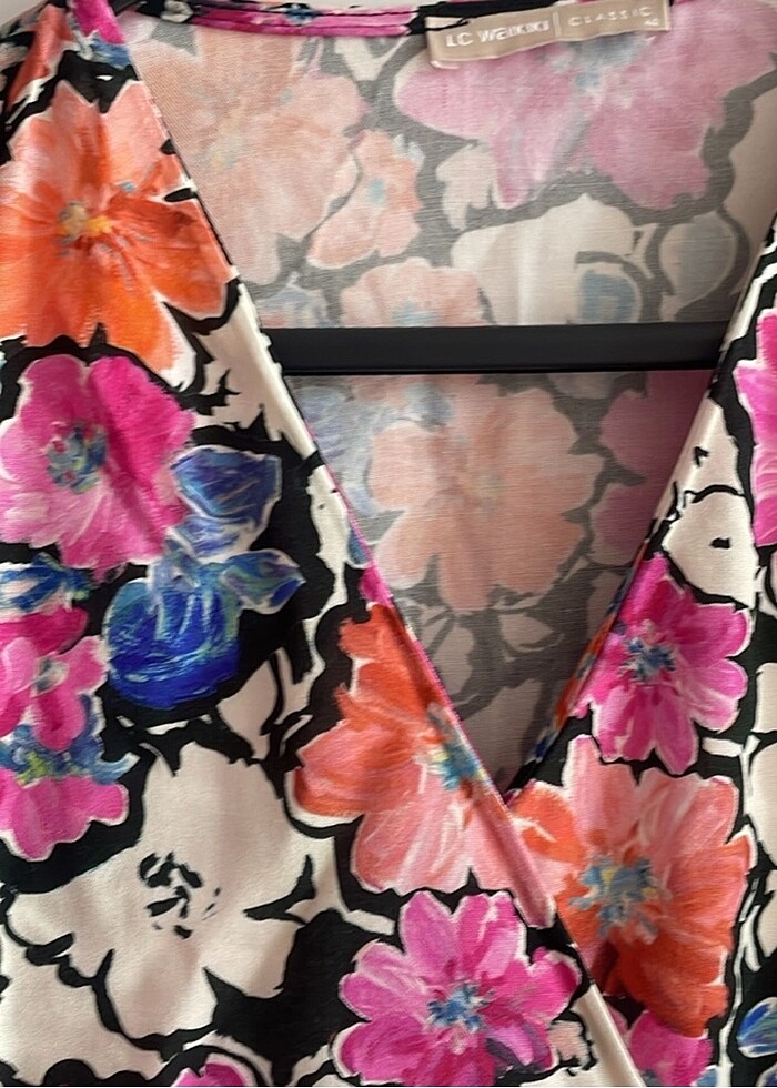 Lcw Pembe Çiçekli Elbise - Görsel 4