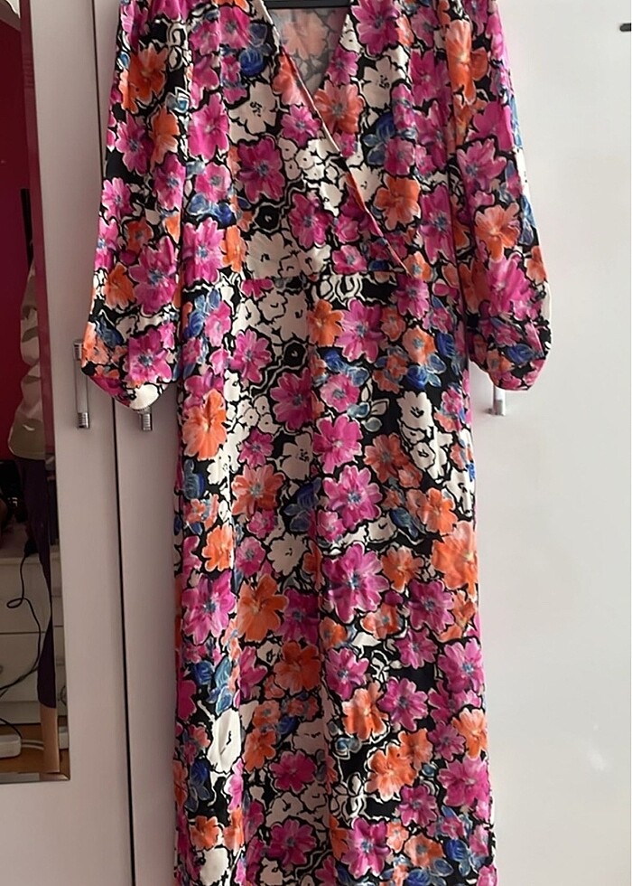 Lcw Pembe Çiçekli Elbise - Görsel 3