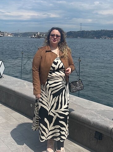 xl Beden Zebra Desen H&M Elbise