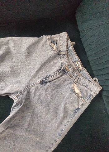 baggy buz mavisi kot pantolon