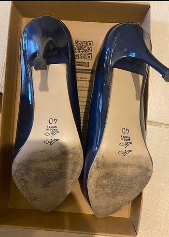 40 Beden mavi Renk Parlak Mavi Stiletto Topuklu Kadın Ayakkabı