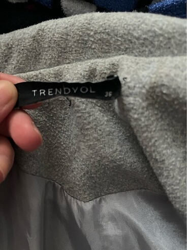 36 Beden gri Renk trendyol kaban