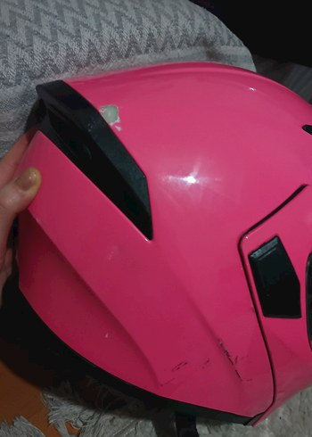 Pembe Motosiklet Kaskı - Görsel 7