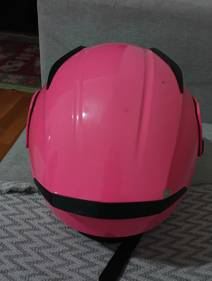 Pembe Motosiklet Kaskı - Görsel 3