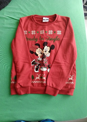 bayan Kırmızı Baskılı Sweatshirt