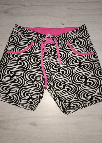 Pembe Zebra Desenli Mini şort