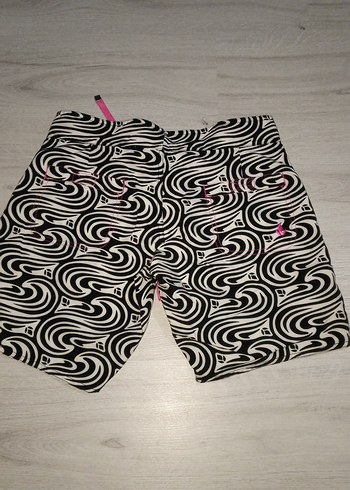 Diğer Pembe Zebra Desenli Mini şort