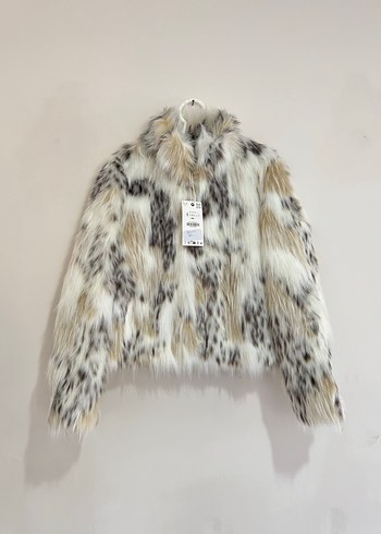 ZARA SIFIR ORİJİNAL SUNİ KÜRKLÜ ZW COLLECTION CEKET