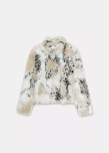 xs Beden beyaz Renk ZARA SIFIR ORİJİNAL SUNİ KÜRKLÜ ZW COLLECTION CEKET