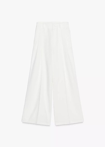 xs Beden beyaz Renk Zara YENİ PİLİLİ PANTOLON BEYAZ