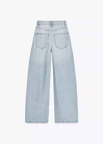 36 Beden mavi Renk ZARA JEANS TRF EKSTRA GENİŞ PAÇA YÜKSEK BEL PANTOLON
