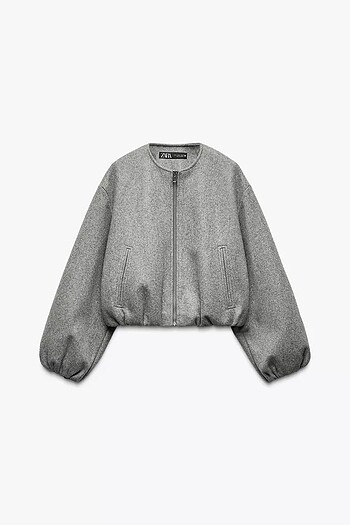ZARA ELASTİK KENARLI YUMUŞAK BOMBER CEKET
